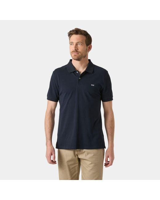 Helly Hansen Blue Elba Fitted Polo for men