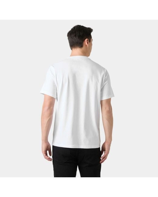 Helly Hansen White Hh Box Soft Cotton Tshirt for men