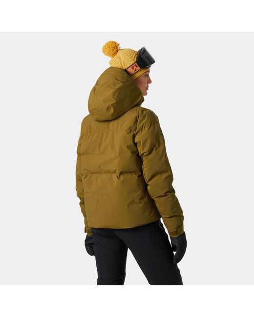 Helly Hansen Green Nora Short Puffy Ski Jacket Brown