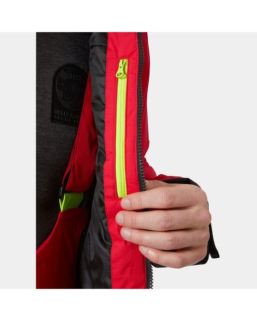 Helly Hansen Red Aegir H2Flow Midlayer Sailing Jacket