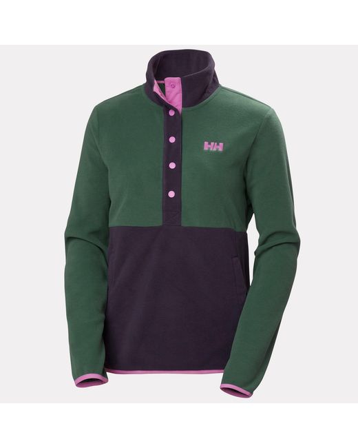 Helly Hansen Green Daybreaker Snap Fleece Pullover