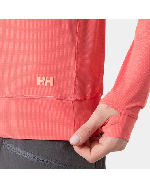 Helly Hansen Red Shine Solen Half-Zip Sun Hoodie