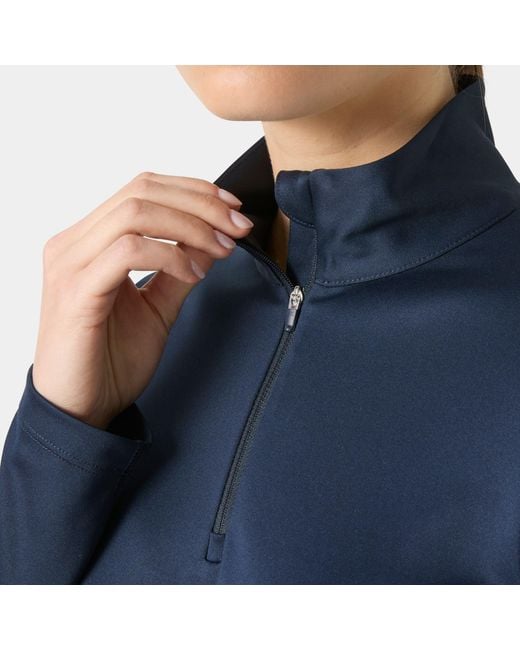 Helly Hansen Blue Hh Tech Half-Zip Damen