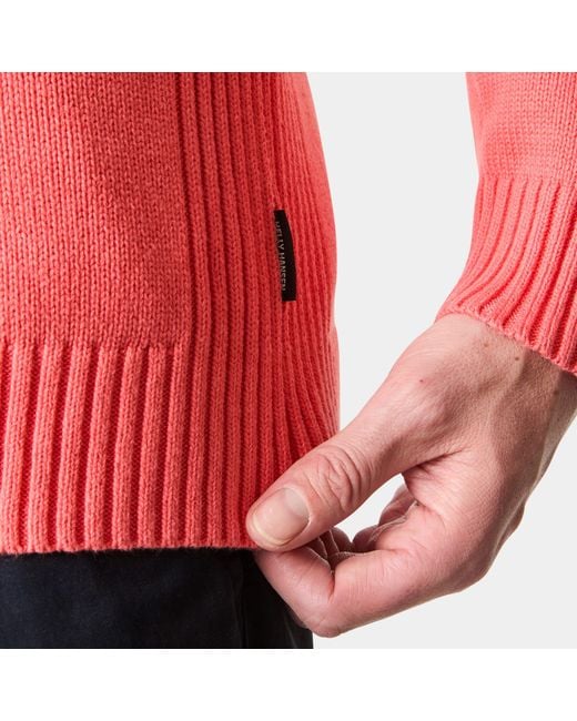 Helly Hansen Red Smoegen Half-Zip Sweater for men