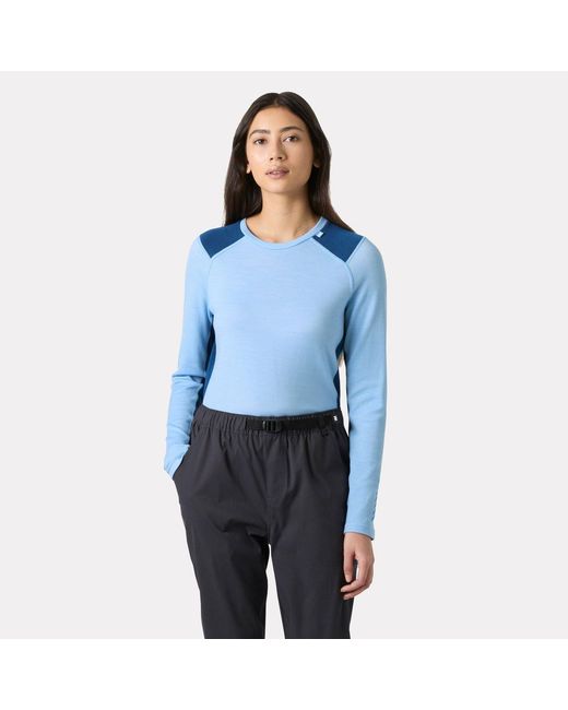 Helly Hansen Blue Lifa Merino Midweight Crew Base Layer