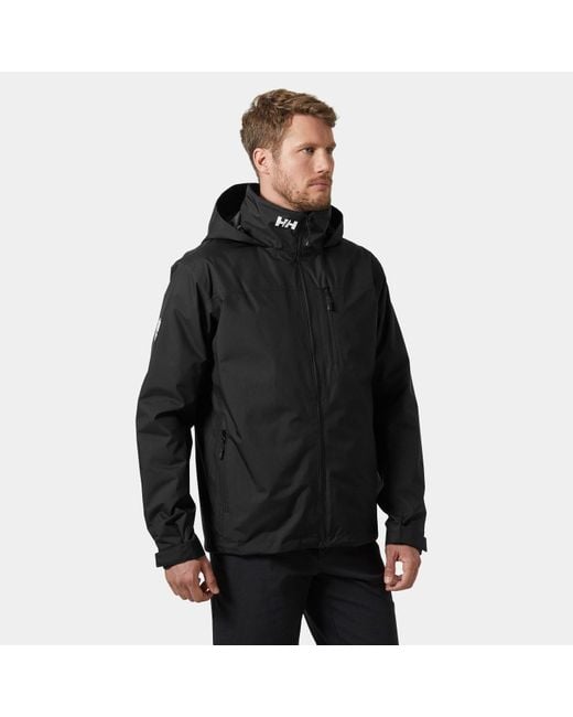 Helly Hansen Black Crew Hooded Midlayer Jacket 2.0 for men