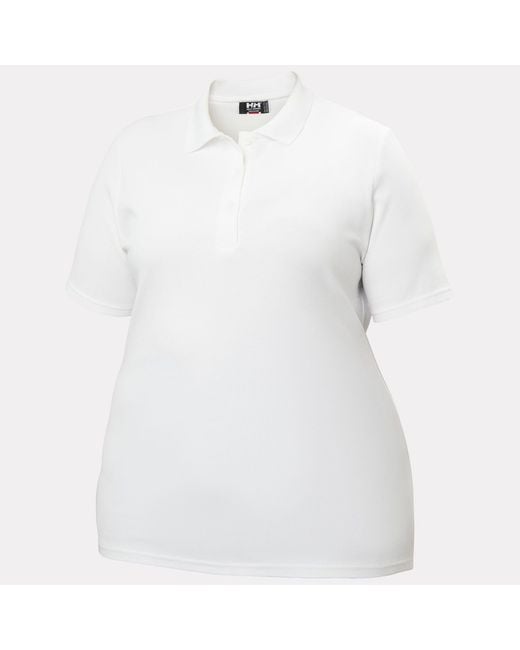 Polo Technique Bleu Marine Femme Crew Blanc Helly Hansen en coloris White