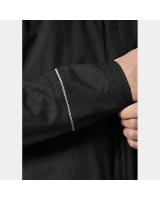Helly Hansen Black Fast Light Rain Jacket for men
