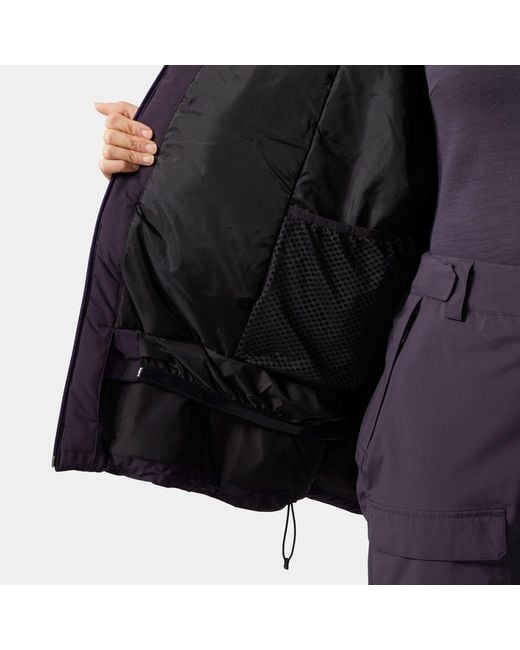 Helly Hansen Purple Powchaser Asymmetric Ski Jacket