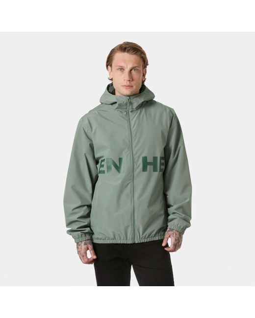 Helly Hansen Green Core Graphic Rain Jacket for men
