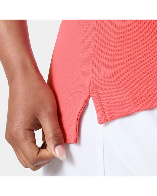 Helly Hansen Red Crewline Quick-Dry Stretch Polo Shirt
