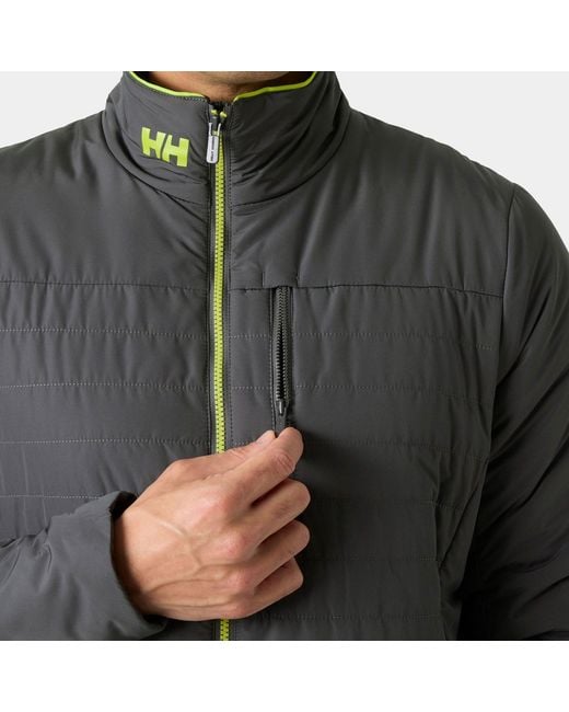 Helly Hansen Gray Crew Insulator Sailing Jacket 2.0 for men