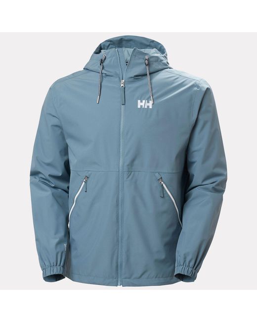 Helly Hansen Blue Sandoy Rain Jacket for men