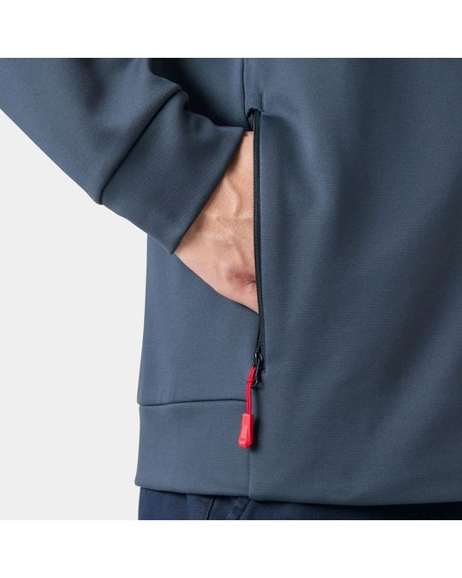 Helly Hansen Blue Crew Fleece Jacket for men