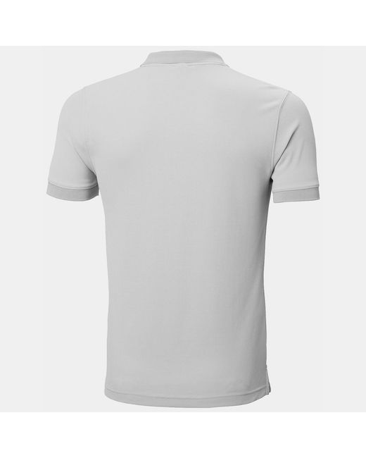Helly Hansen Gray Driftline Quick-Dry Performance Polo for men