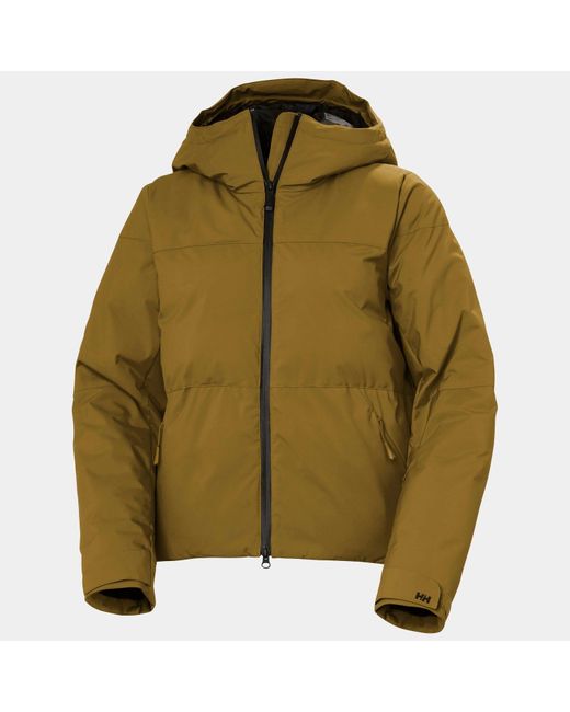 Helly Hansen Green Nora Short Puffy Ski Jacket Brown