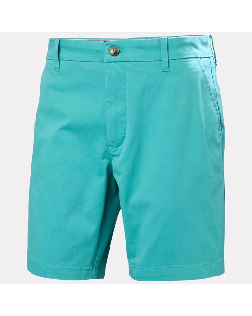 Helly Hansen Blue Bryggen Chino Shorts for men