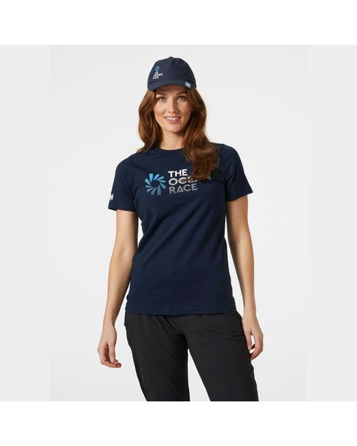 T-Shirt Pour Femme The Ocean Race Bleu Marine Helly Hansen en coloris Blue