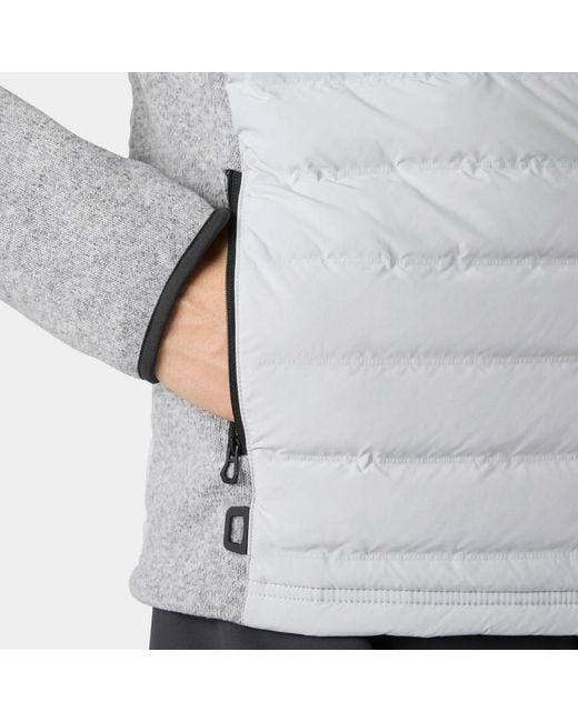 Helly Hansen Gray Skagen Hybrid Knit Insulator for men