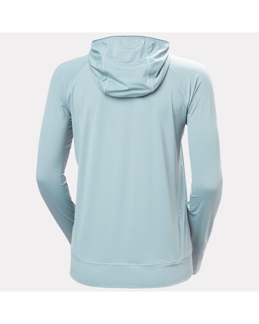 Helly Hansen Blue Shine Solen Half-Zip Sun Hoodie