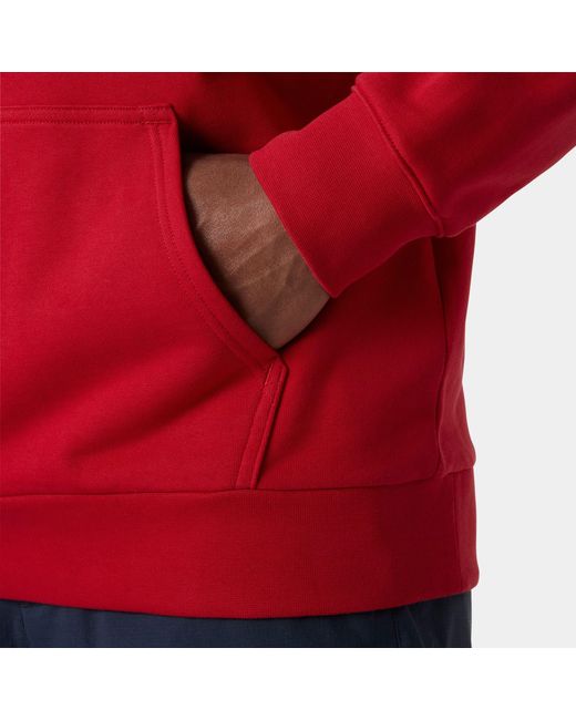 Core Graphic Felpa Con Cappuccio Rosso di Helly Hansen in Red da Uomo