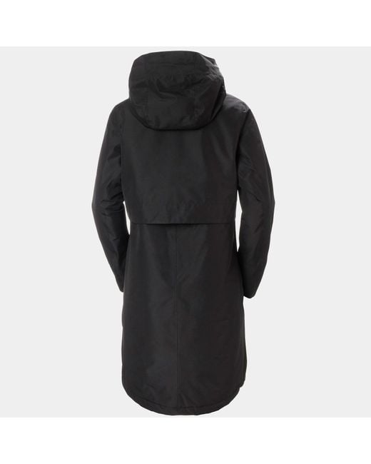 Helly Hansen Black Aspire Long Hooded Raincoat
