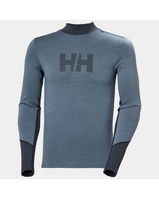 Helly Hansen Blue Lifa Merino Midweight Logo for men