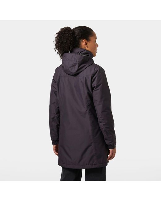 Helly Hansen Blue Aden Long Insulated Rain Coat