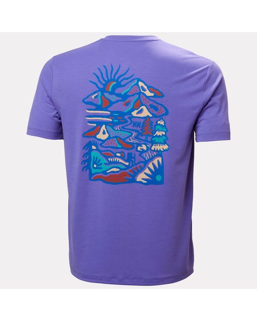 Helly Hansen Purple Skog Recycled Graphic T-Shirt for men