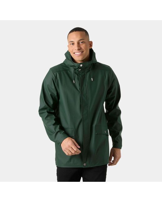 Helly Hansen Green Moss Windproof Rain Coat for men