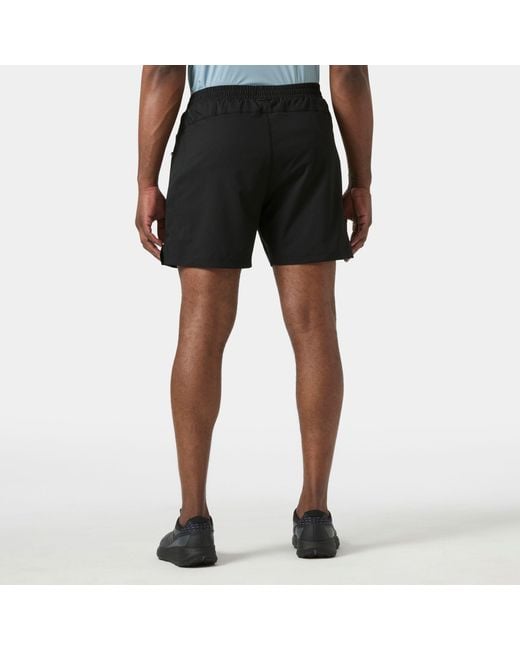Helly Hansen Black Trail Shorts 6" for men