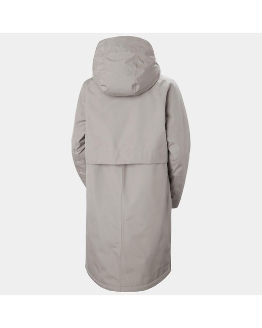 Helly Hansen Gray Aspire Long Hooded Raincoat