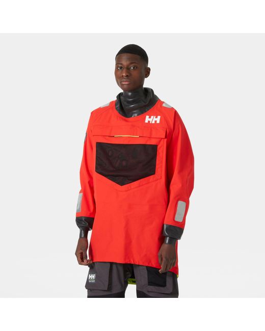 Helly Hansen Red Aegir Ocean Breathable Sailing Smock for men