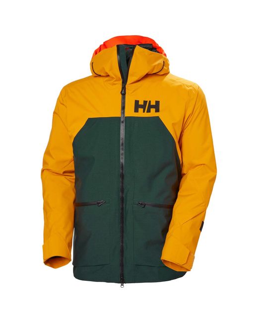 Helly Hansen Yellow Straightline Lifaloft 2.0 Ski Jacket for men