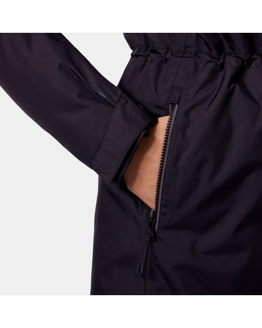 Helly Hansen Blue Aden Long Insulated Rain Coat for men