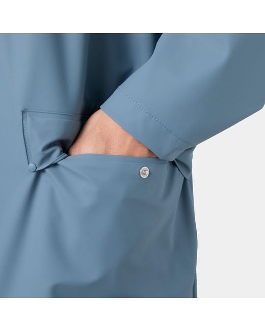 Helly Hansen Blue Moss Windproof Rain Coat for men