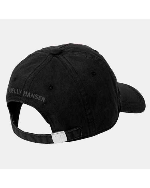 Helly Hansen Black Logo Baumwoll-Baseballkappe