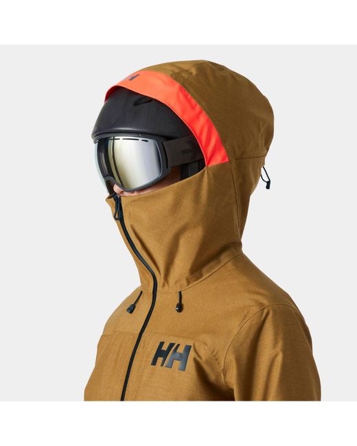 Helly Hansen Brown Powderqueen 3.0 Durable Ski Jacket