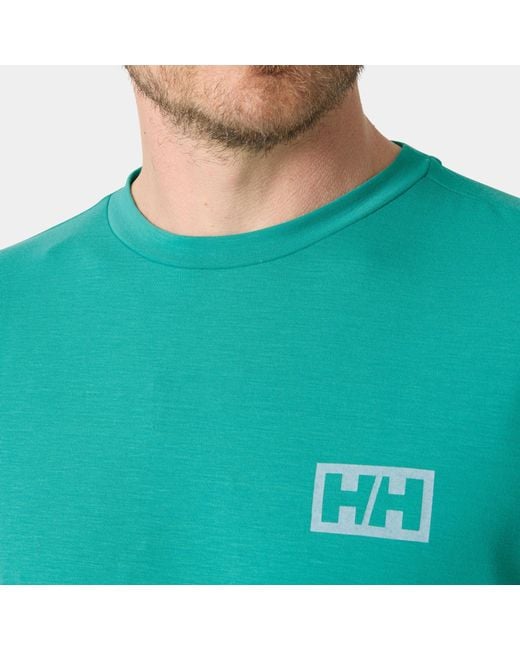 Helly Hansen Green Skog Graphic Long Sleeve Tee for men