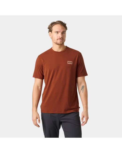 Helly Hansen Red Skog Recycled Graphic T-Shirt for men
