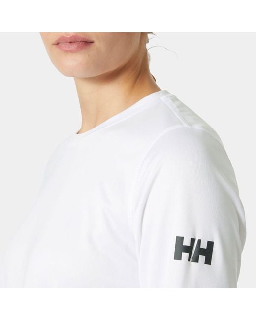 Helly Hansen White Tech Crew Long Sleeve 2.0