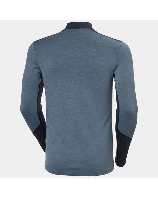 Helly Hansen Blue Lifa Merino Midweight Logo for men