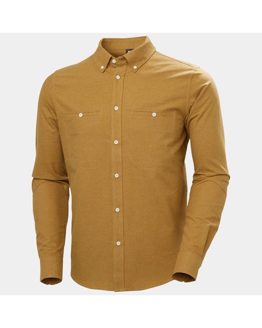 Helly Hansen Organic Cotton Flannel Shirt Brown for men
