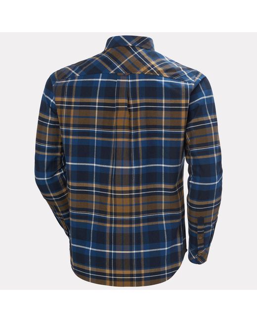 Helly Hansen Blue 'Classic Check Long Sleaves Flannel Shirt for men