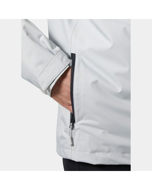 Helly Hansen Gray Crew Hooded Midlayer Jacket 2.0 for men