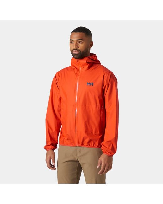 Helly Hansen Orange Verglas 2.5 Layer Fastpack Jacket for men