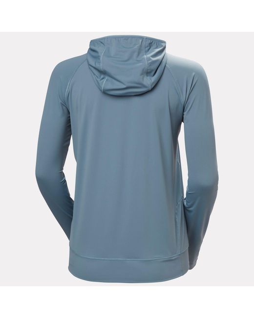 Helly Hansen Blue Shine Solen Half-Zip Sun Hoodie
