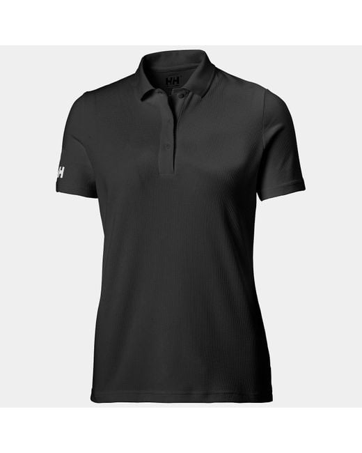 Helly Hansen Black Crew Technical Polo Shirt for men