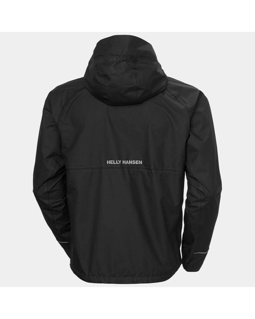 Helly Hansen Black Fast Light Rain Jacket for men