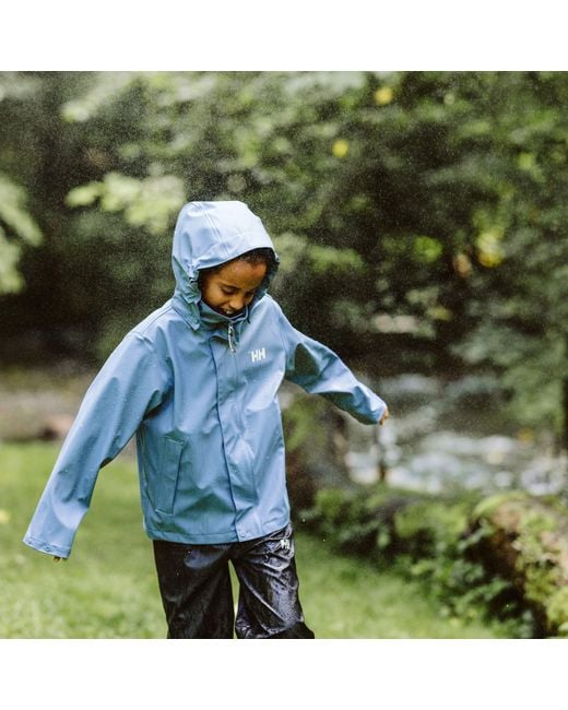 Helly Hansen Blue Junior's Moss Classic Helox Rain Jacket